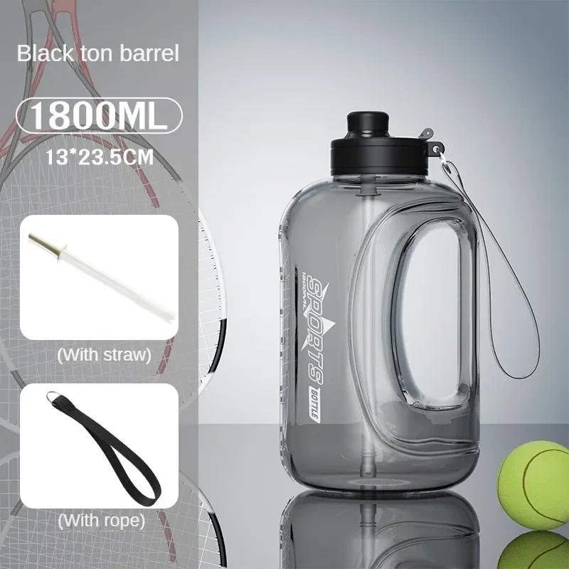 1pc Large Capacity Sports Water Bottle For Men & Women, Gym Fitness Bottle  1800ml