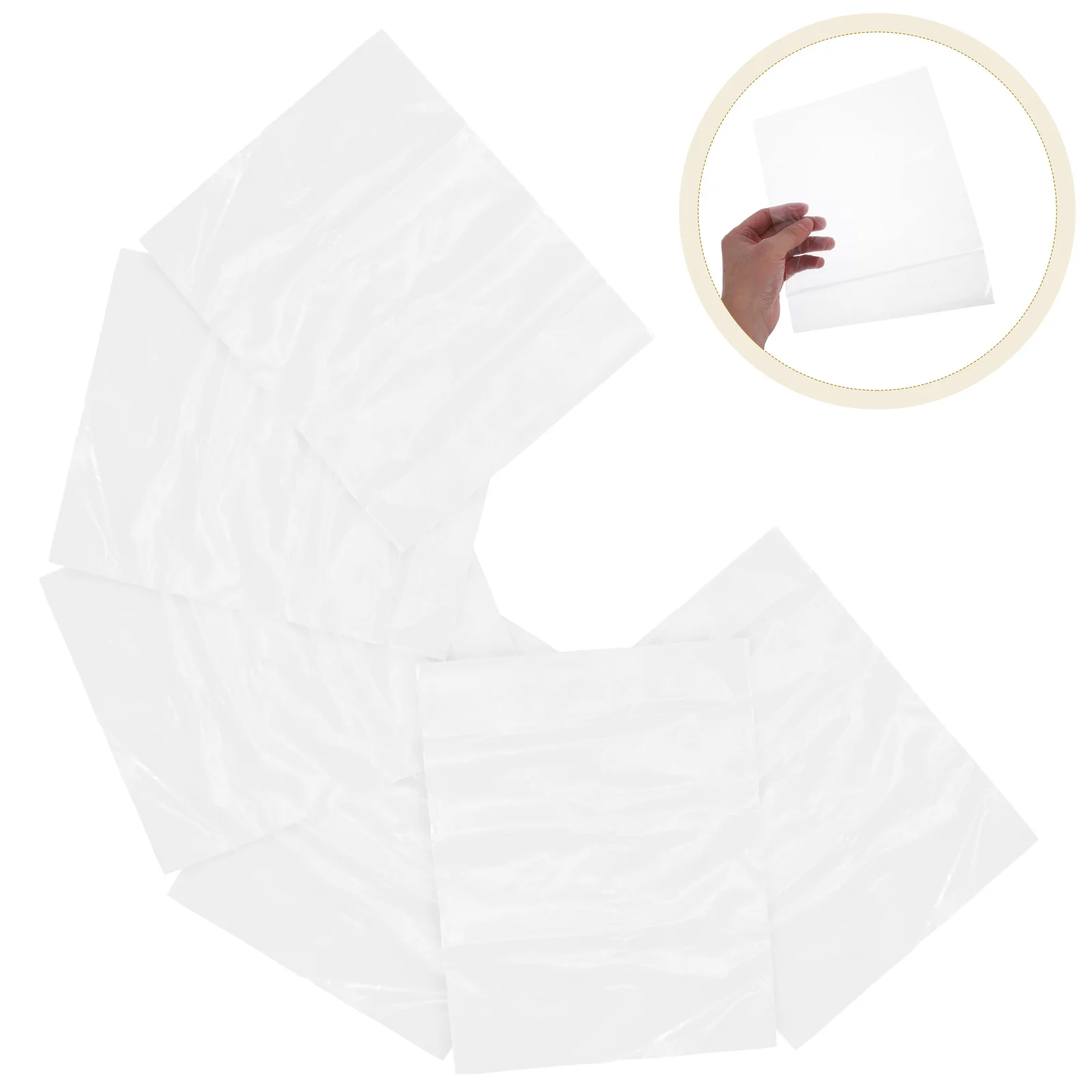 50 Pcs Bouquet Water Retainer Bag Flower Preservation Sleeve Clear Pe Material Wrapping Film Floral Gift Packaging Machine
