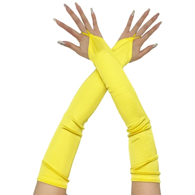 EORUBE Guanti Lunghi In Raso Fino Al Gomito - Stile Anni '20 Per Feste E Costumi - Foto 5