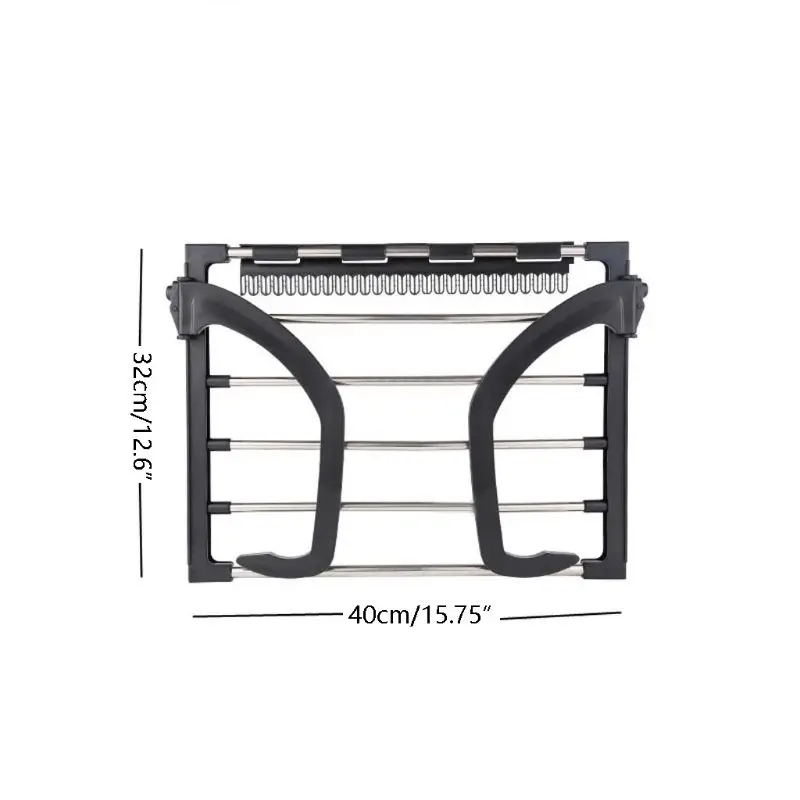 Portable Clothes Drying Rack for Balcony Folding Towel Rack Indoor Outdoor Adjustable Laundry Rack with Sock Clips Storage Rack