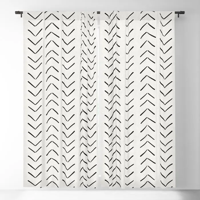 

Mud Cloth Big Arrows In Cream Blackout Curtains 3D Print Window Curtains For Bedroom Living Room Decor Window Treatments