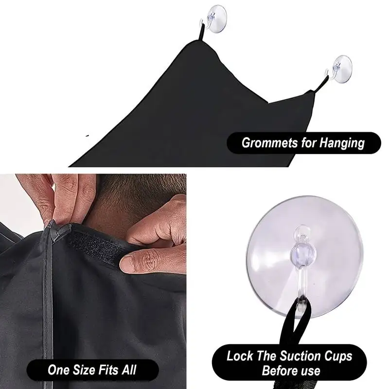 1Pcs Beard Apron Shave Shawl Cloth Waterproof Beard Bib with Strong Suction Cup-Non-Stick Shaving Cloth Kit for Men Cape C0029A beauty salon apron hairdressing bibs
