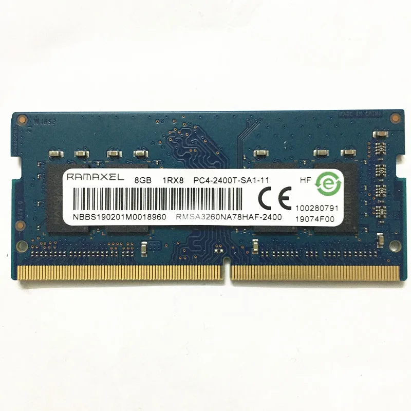 RAMAXEL DDR4 RAM 8GB 2400MHz Laptop memory 8GB 1Rx8 PC4