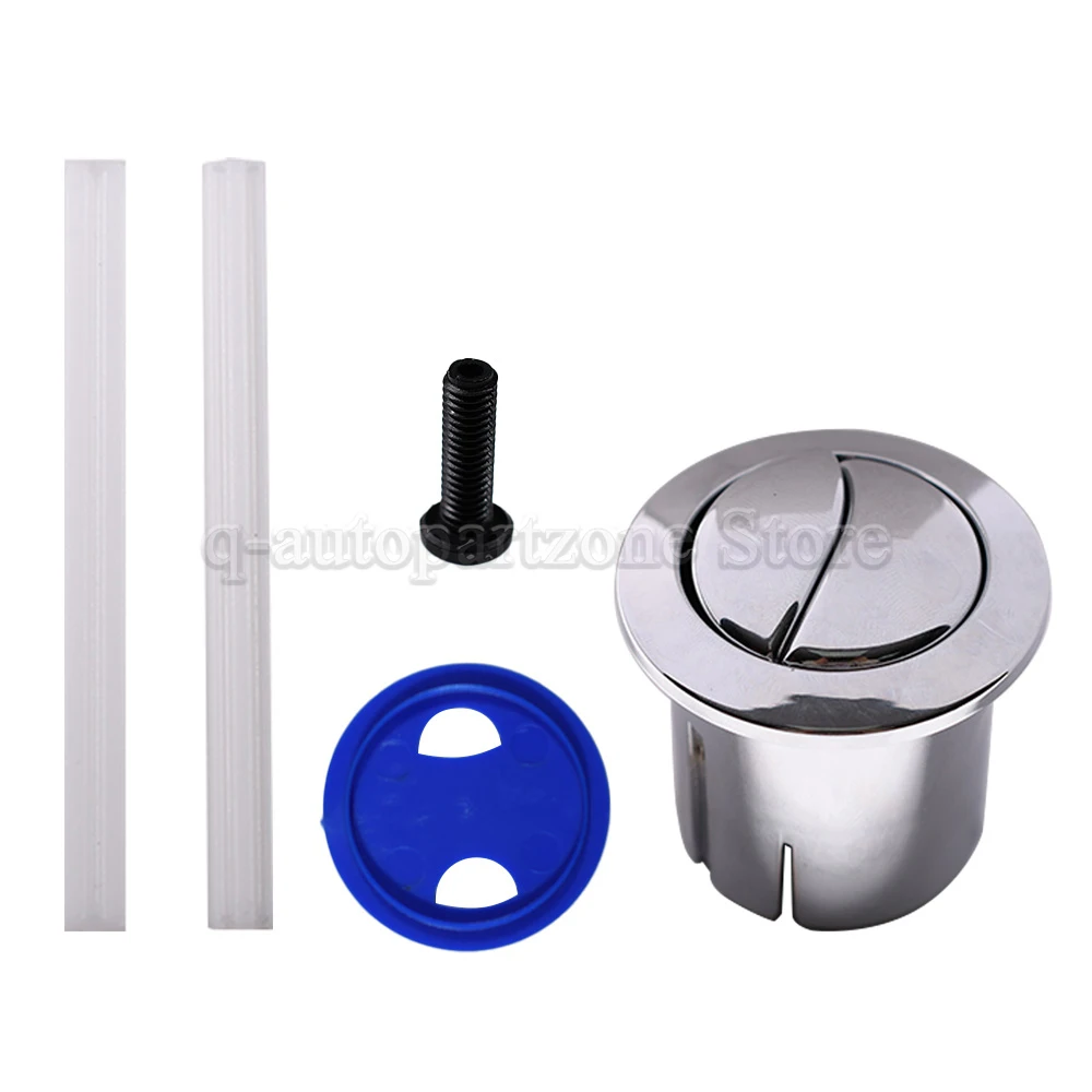 Chrome Flush Push Button Plain Push Rods Short Body For Roca D1D Dual 822040001 AH0002100R Old Style