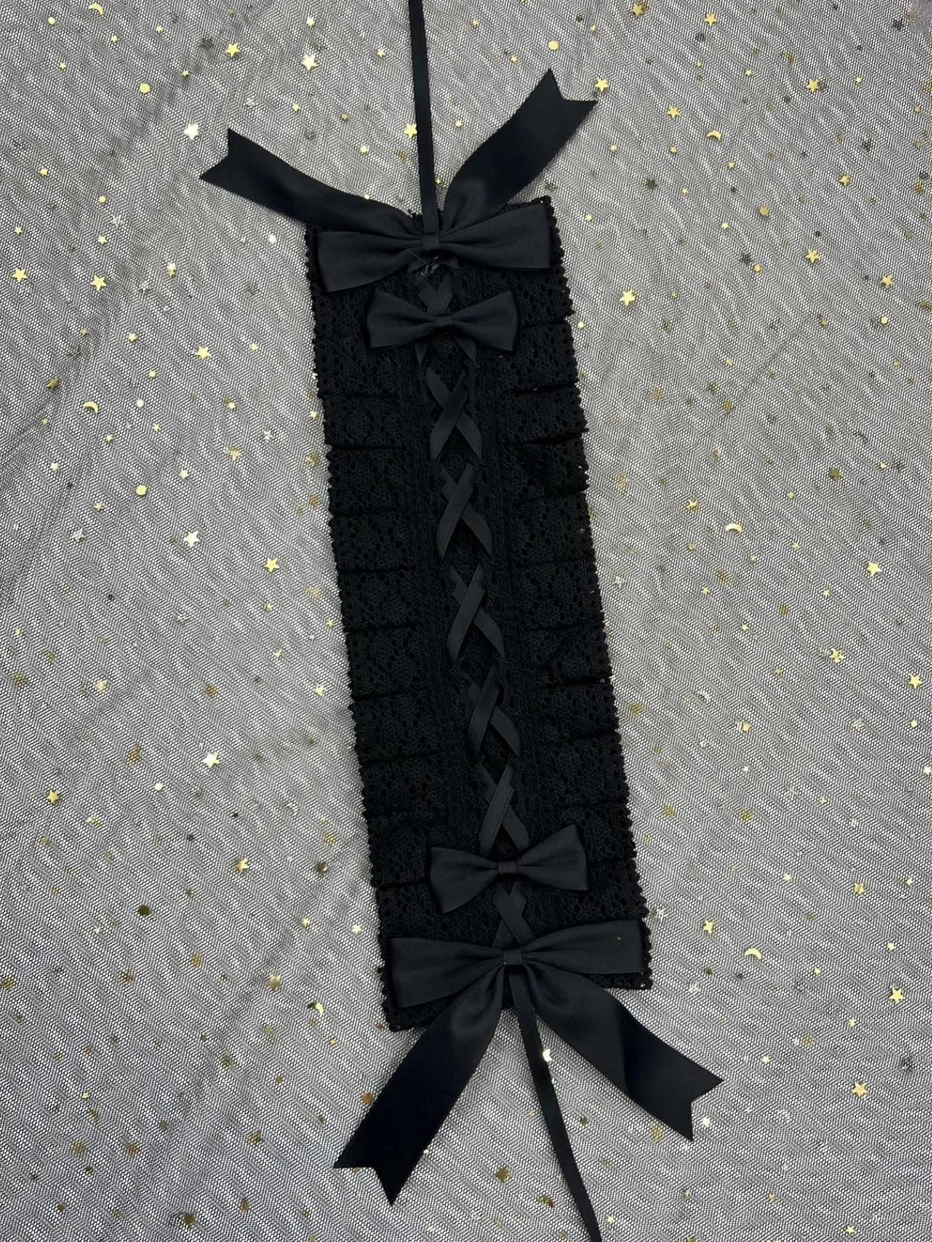Frauen süße Baumwolle Spitze Gothic Lolita Stirnband Kopfschmuck Anime Dienst mädchen Haarschmuck Cosplay Kopf bedeckung Kopf bedeckung Haars pangen – Detail 3