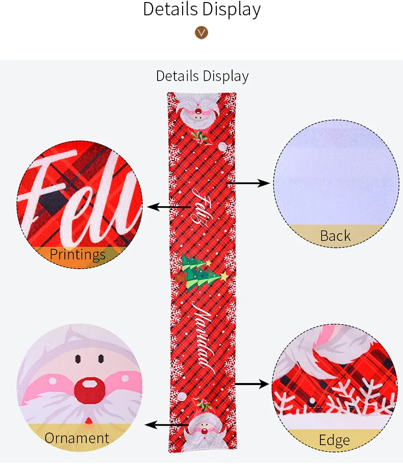 Christmas Snowman Table Runner Cotton Linen Tablecloth for Dinning Xmas New Year Tables Cover Christmas Decoration for Home_voghion.com