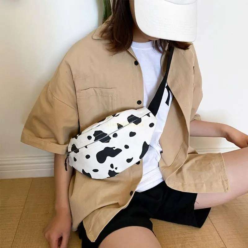 

Women Cow Print Waist Fanny Pack Belt Pouch Travel Hip Bum Shoulder Bag Purse Drop Shipping