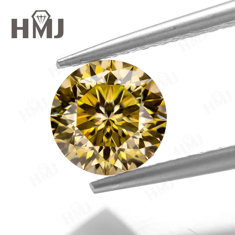 0,5-10ct Laborgezüchteter Moissanit in Grau, Champagner, Gold, Gelb, Granatapfelrot, Rundschliff, Ringe, Ohrringe, Perlenherstellung, DIY-Geschenk – Detail 33