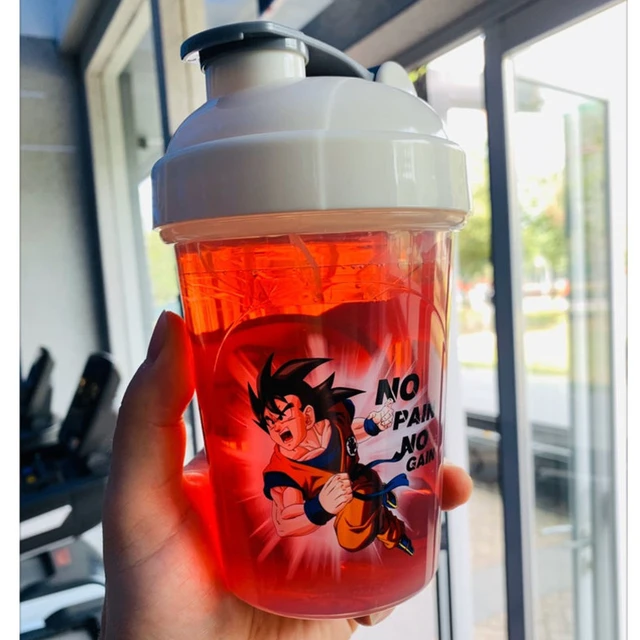 Dragon Ball Z Son Goku Water Bottle DBZ Sports Fitness Cup Protein Shake  Powder Cup Stirring Milkshake Cup Portable Sports Mug - AliExpress