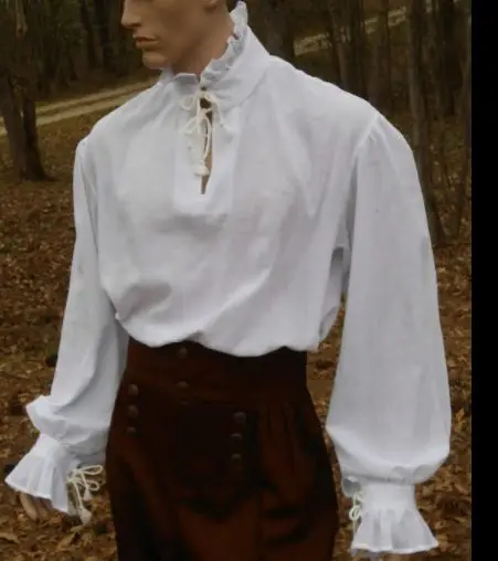 Victorian Bloomer Trousers Vintage Steampunk Gothic Musketeer Renaissance Pirate Flounce Ruffled Front Sailor pants Men Women