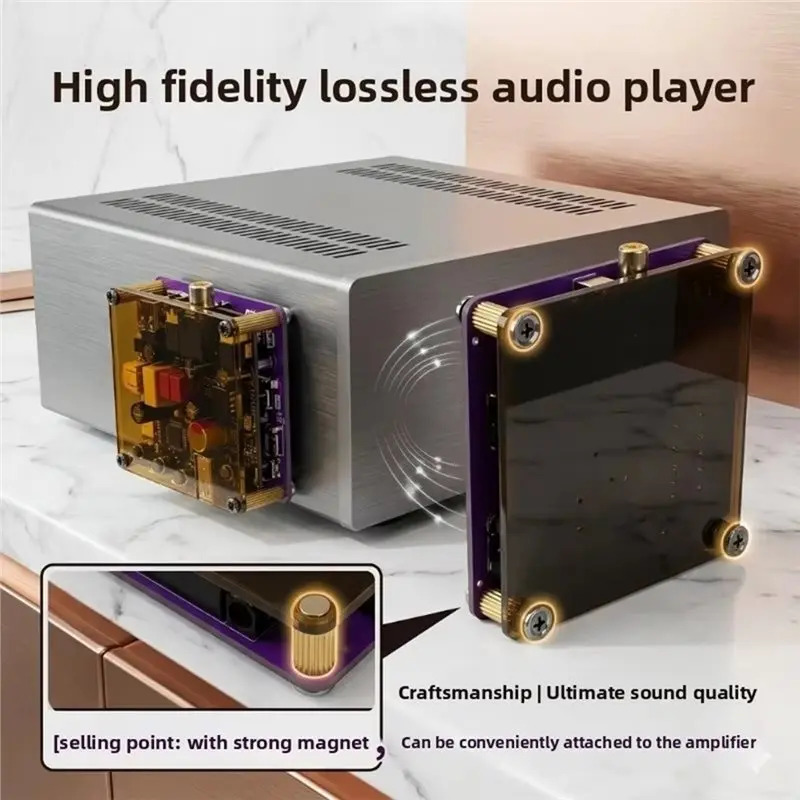 새로운 무손실 Hi-Fi 6.0 블루투스 Ldac 오디오 수신기 - 빈티지 앰프 및 스피커용 USB 및 동축 디코딩 플레이어