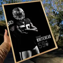 Cool Boy Rugby Raiders Waterproof Wall Art Sticker - Vintage Room Decor High Quality Print Gift - 50x70cm No Frame (HEI - 5)