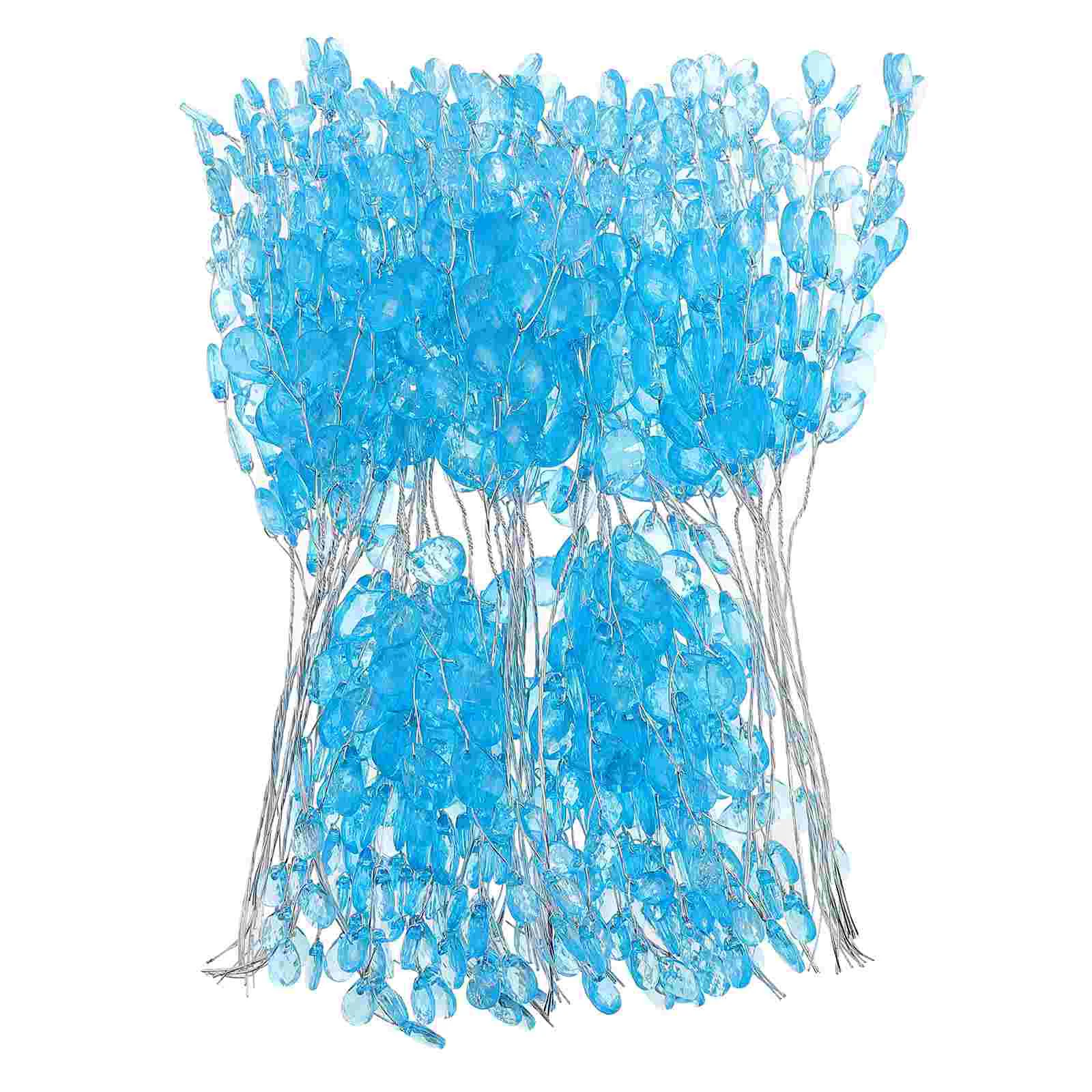 

Stems 16cm Artificial Bouquet Acrylic Bead Drops Spray For Wedding DIY Craft (White/Purple/Blue/Pink/Red)