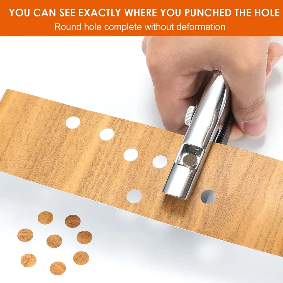 Heavy Duty Hole Puncher for Pro Use，Badge Hole Punch for Paper