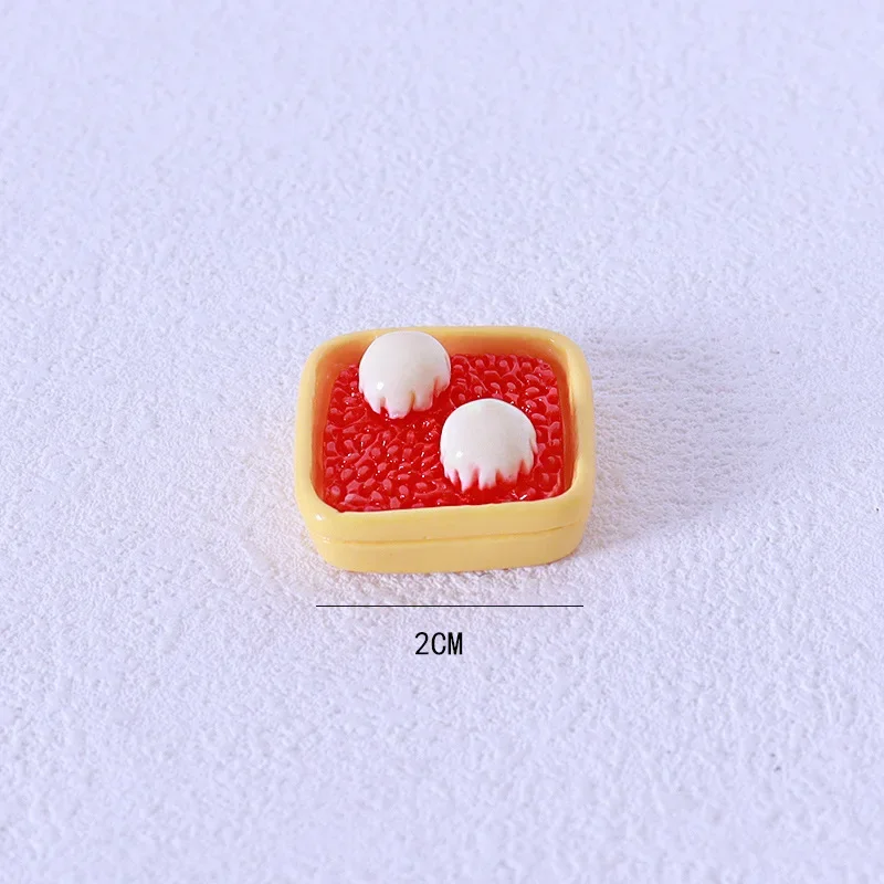 5pcs Simulated Resin Ice Cream Food And Game Accessories Phone Case Cream Glue Mini Snowball Refrigerator Sticker