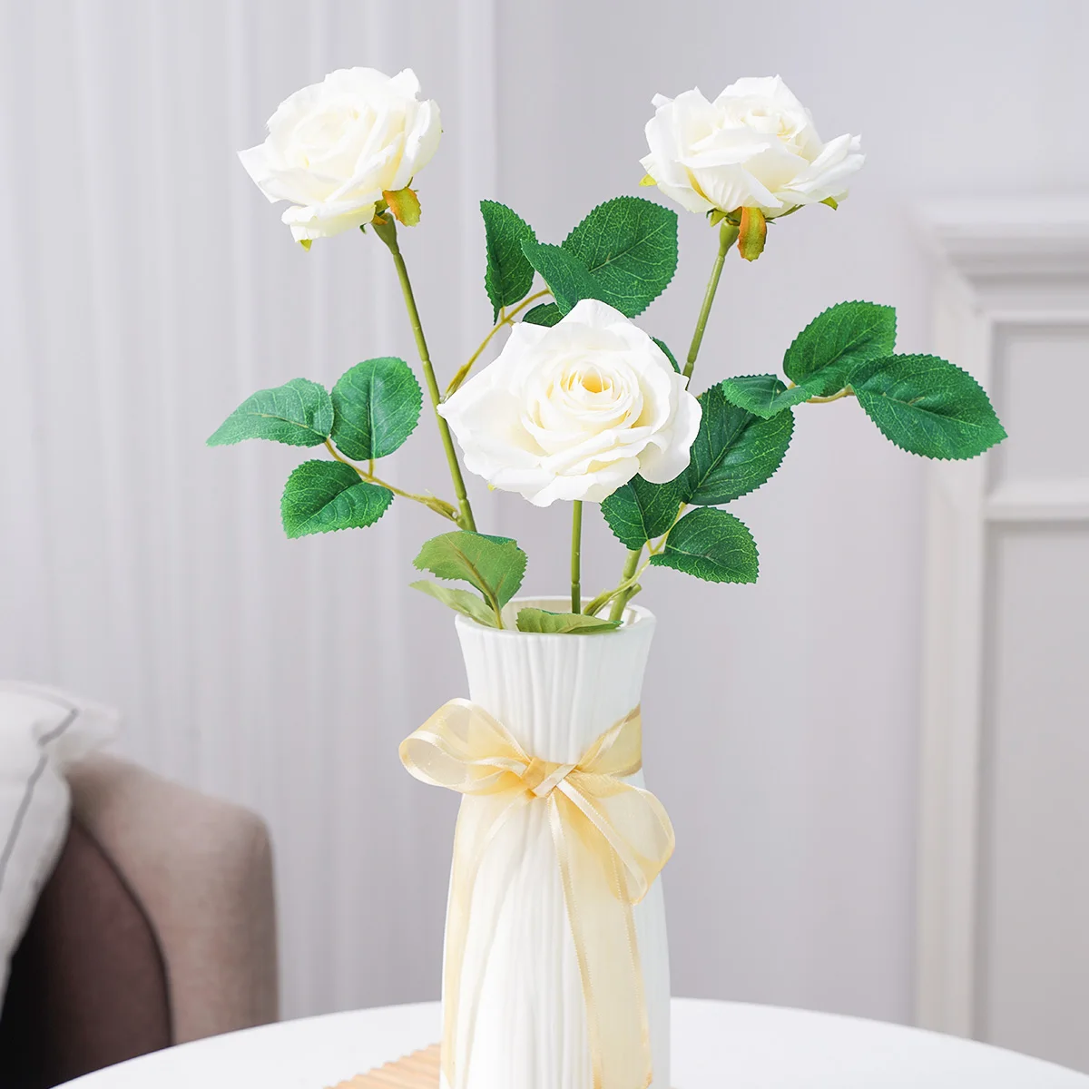 6PCS/10PCS/20PCS, colorful Angora rose simulation bouquets, realistic flower stems, durable artificial simulation bouquets