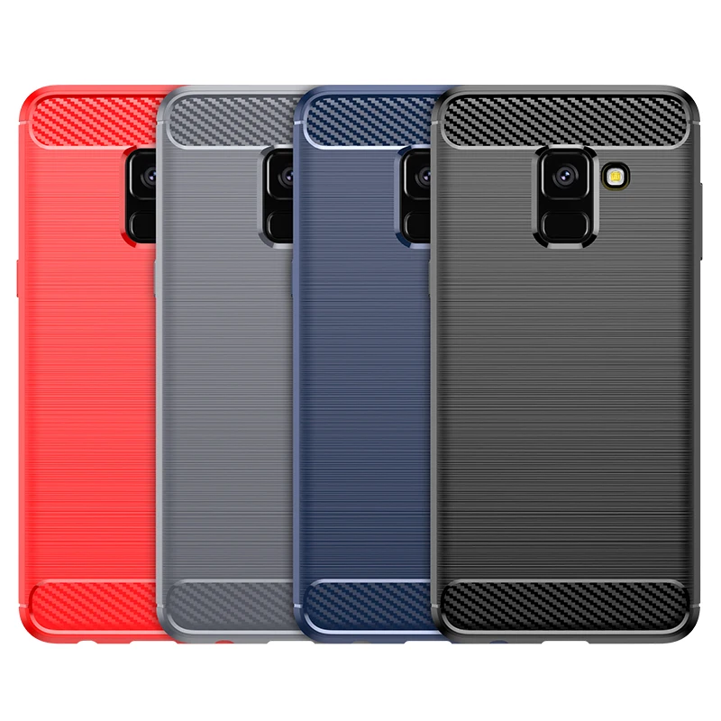 Carbon Fiber Soft Bumper Shockproof TPU Case Cover