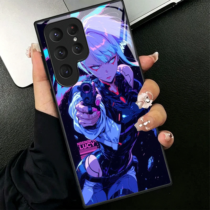 Anime Lucy Glass Phone Case - Shockproof Cover, Stylish & Durable Design