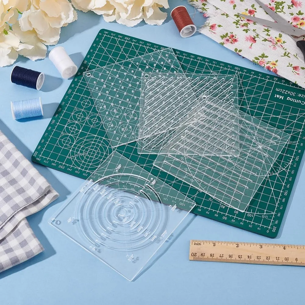 Acrylic Sashiko Stencil 4Pcs
