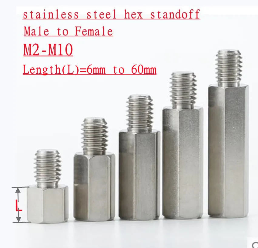 1-10 шт., шестигранная стойка из нержавеющей стали M2 M2.5 M3 M4 M5 M6 M8 M10