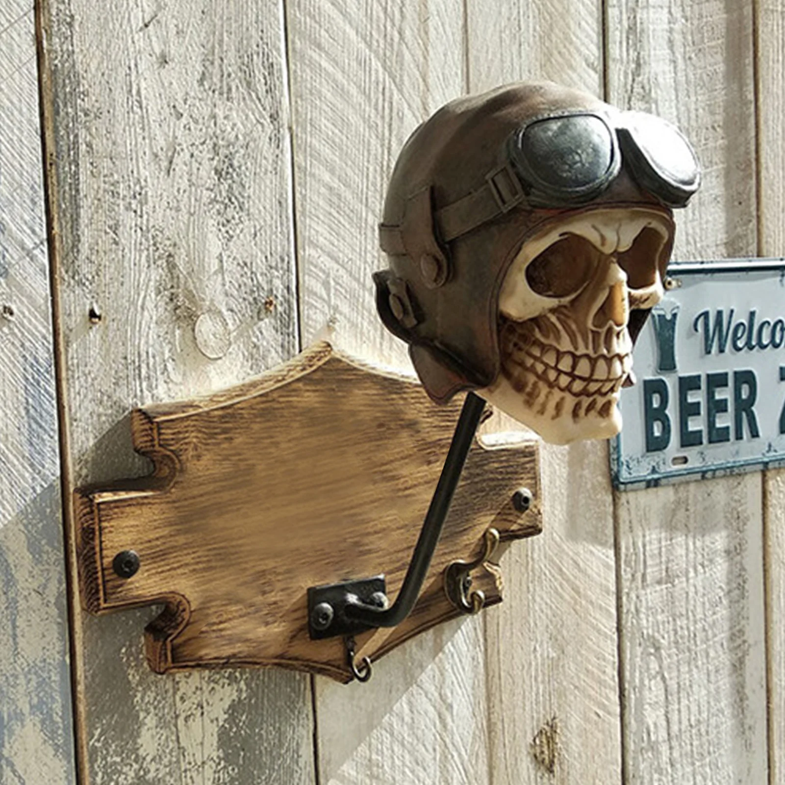 

Motorcycle Skull Helmets Holder Resin Helmets Wall-mounted Stand Jacket Rack Hanger Hat Coats Bracket For Motorcycle Accessories