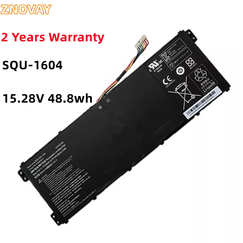 

ZNOVAY New SQU-1604 15.28V 48.8wh 3200mAh Laptop Battery For Hasee 916Q2272H L9 L9-581HN3 L9-781S