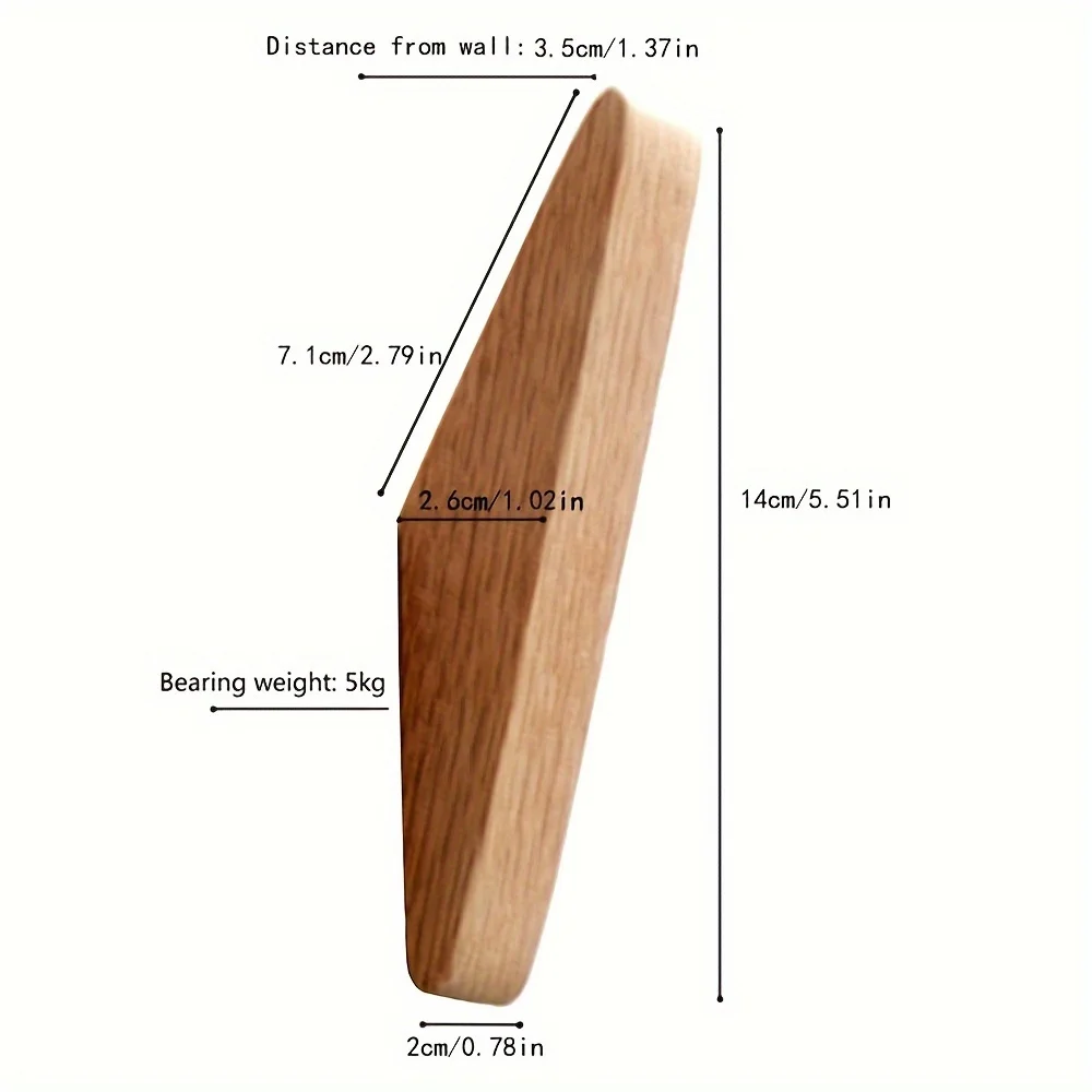 4Pcs/Set Creative Japan Oak Wall Coat Wooden Hook Clothes Robe Hanger Scarf Towel Earphone Home Restaurant Decoration wall mount hooks multi purpose hooks wall organizer hook