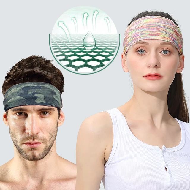 Bandeau de sport élastique Portable pour hommes et femmes, bandeau de  Fitness, exercice en plein air, serre-tête, cyclisme, Yoga, course à pied -  AliExpress