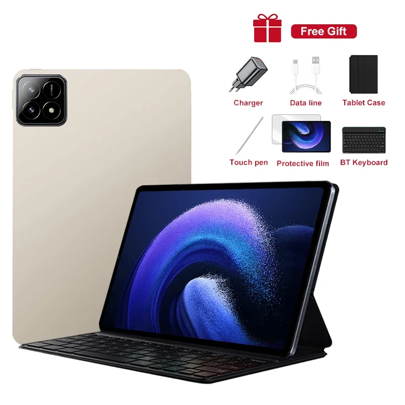 thumbnail image 1 of Tableta Pad 6S Pro 2024, versión global, Android 14, Snapdragon 8 Gen2, 16 GB + 1 TB, GPS, 5G, WiFi, doble SIM, HD, original, PC, 1 of 5