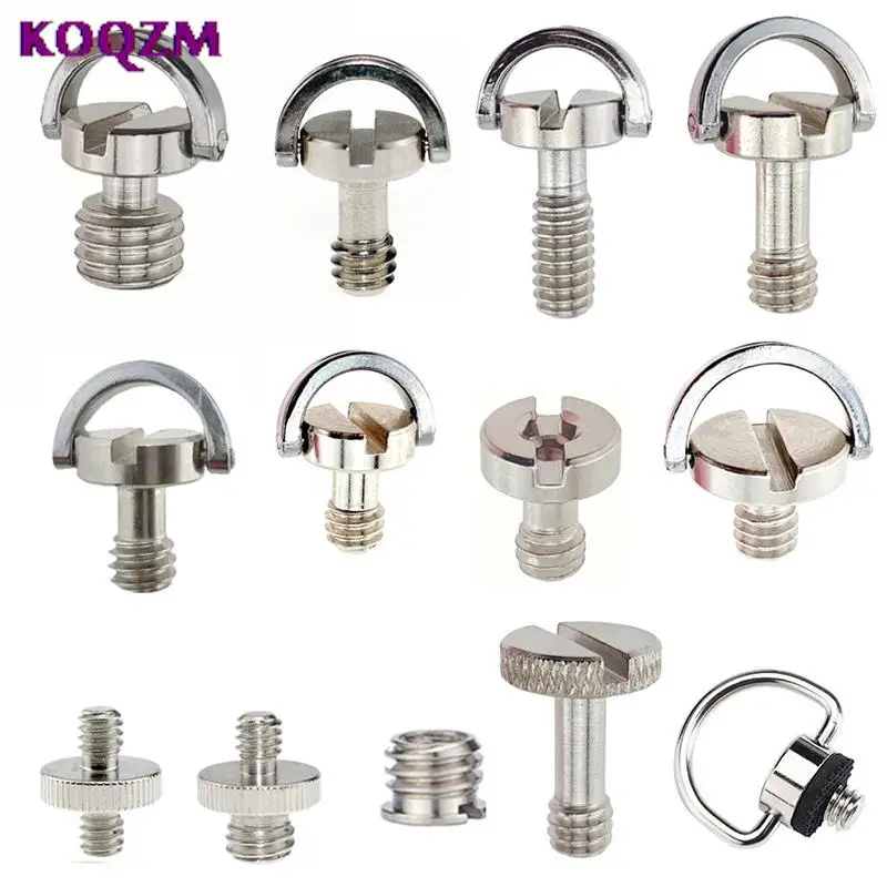 15Pcs 1/4 Inch Camera Screw Kit Plate Mounting Slotted Tripod...