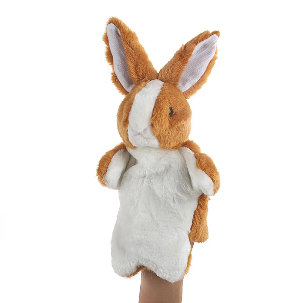 Stuffed Animal Bunny Hand Puppet Cute Plush Rabbit Soft Finger Puppet Cartoon Children DIY