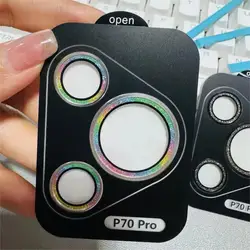 Glitter Ring Tempered Glass Camera Lens Protector, Bling Back Cover Lens Cap for Pura 70ProPlus (Colorful - Bling)