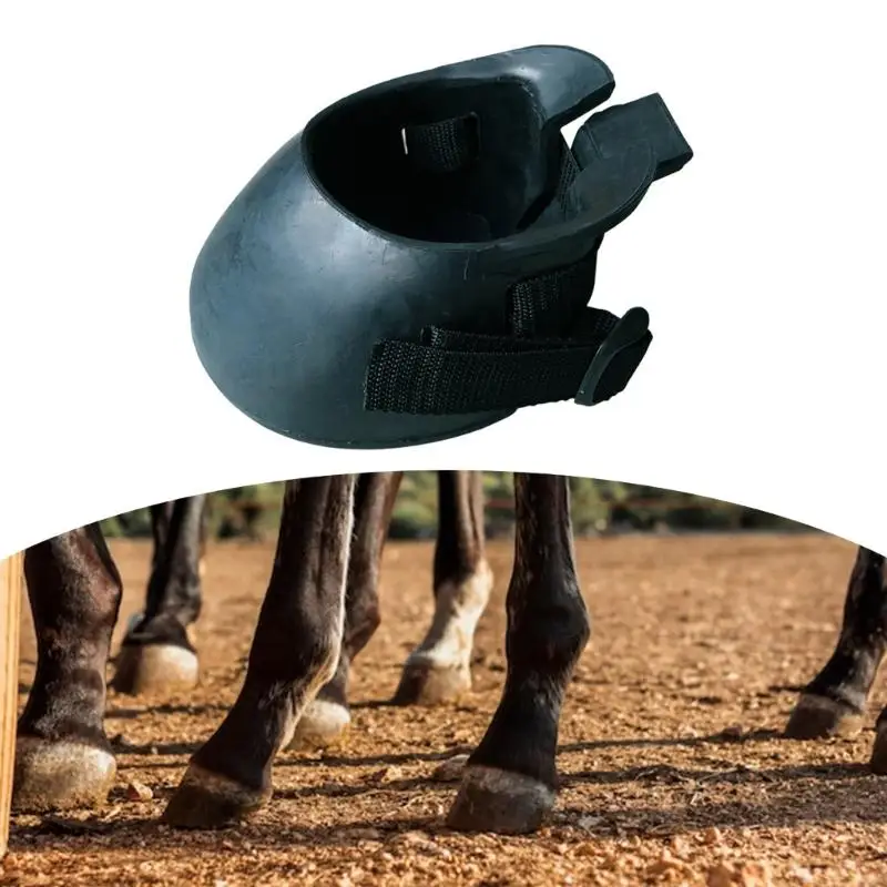 1 Pair Hoof Boot For Horses Rubber Protective Sturdy Horse Hoof Boot Thick Hoof Boot Replacement for Wound Management 4