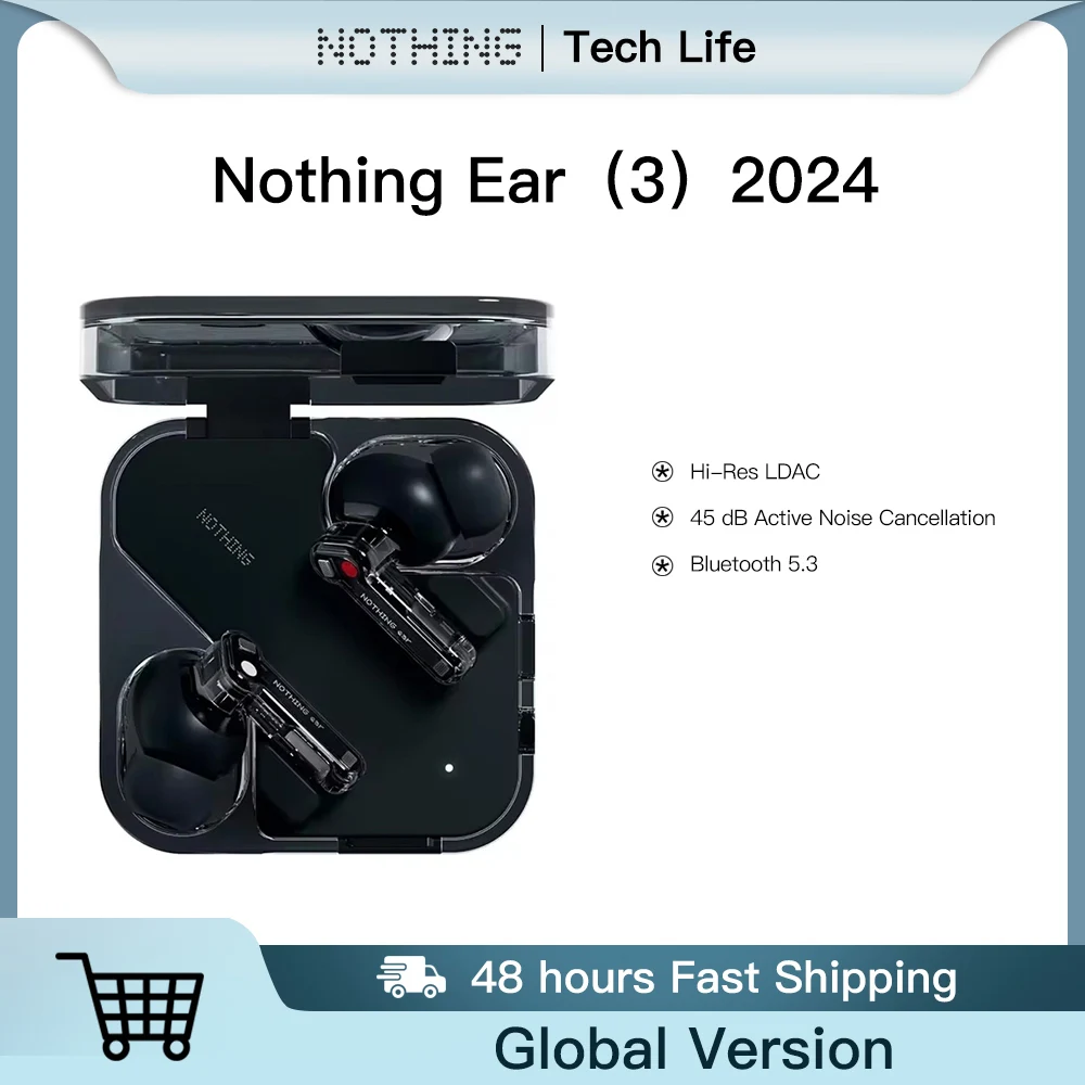 Original Nothing Ear (3) 2024 Wireless Bluetooth Earbuds TWS