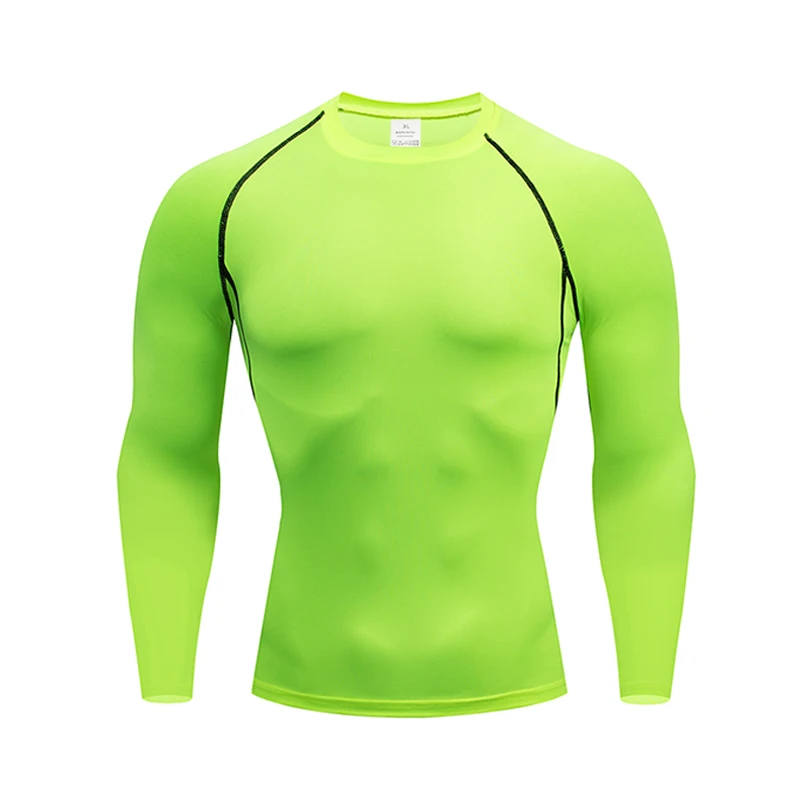 Dry Fit Men'S High Quality MMA Fitness Gym Sports T-Shirt Jogging Running Shirt Compression Breathable Rashguard Comprehensive 4