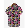 Floral Shirts Men's Hawaii Holiday Party Blouse Cuba Style Lapel Beach Shirt Flower Camisas Short-sleeved Womens Clothes 4