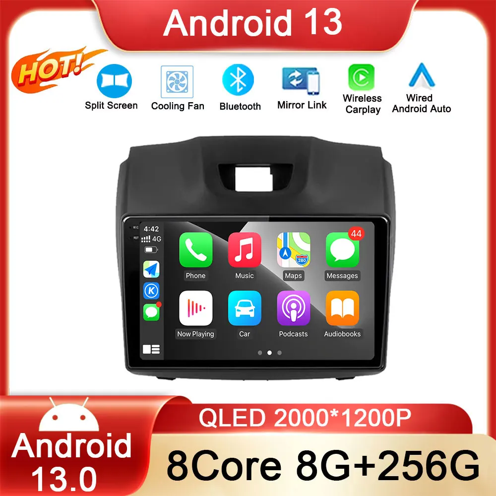 

Автомобильный радиоприемник Android 13 для Chevrolet TrailBlazer 2 2012 - 2016 годов выпуска, Isuzu D-MAX 2 2012 - 2018 4G, мультимедийный плеер, беспроводной Carplay