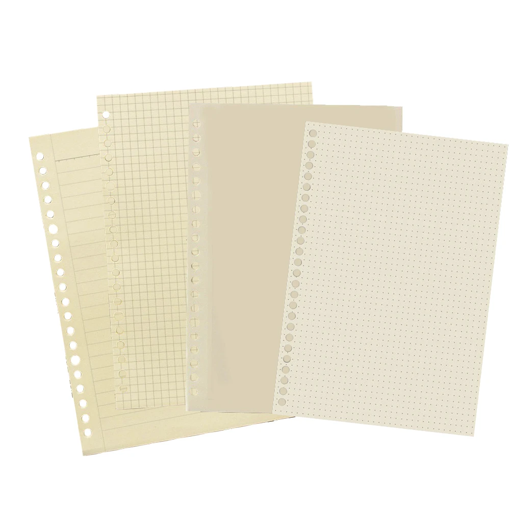 PLRBOK 50 Sheets 100 Pages A5 B5 A4 Loose Leaf Paper Binder Inner Pages 20/26/30 Holes Office Accessories Notebook Stationery 6