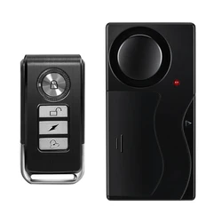 Anchtek High - Decibel Wireless Vibration Security Alarm with Remote Control (1 Set)