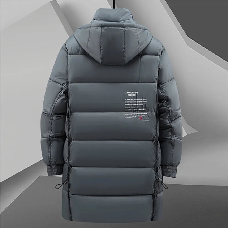 Mens Winter Down Jacket Warm Cotton Hooded Parka Windbreaker Padded Long Padding Coat Big Size 10XL 8XL