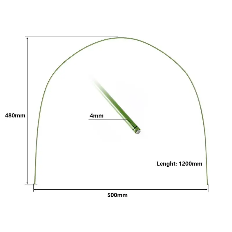2.4/3.2/4mm Greenhouse Hoops Plant Hoop Garden Tunnel Hoop Support Hoops Plant Holder Tools For Agricultural Greenhouse Supplies