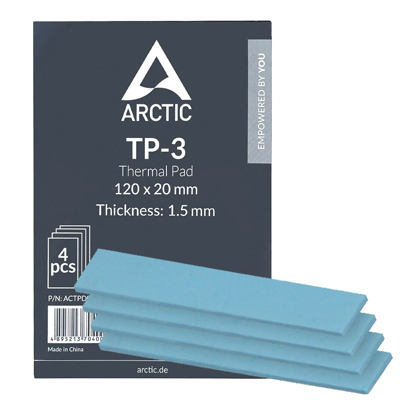 ARCTIC TP-3 Premium Performance Thermal Pad,120x20mm,4 Pieces High