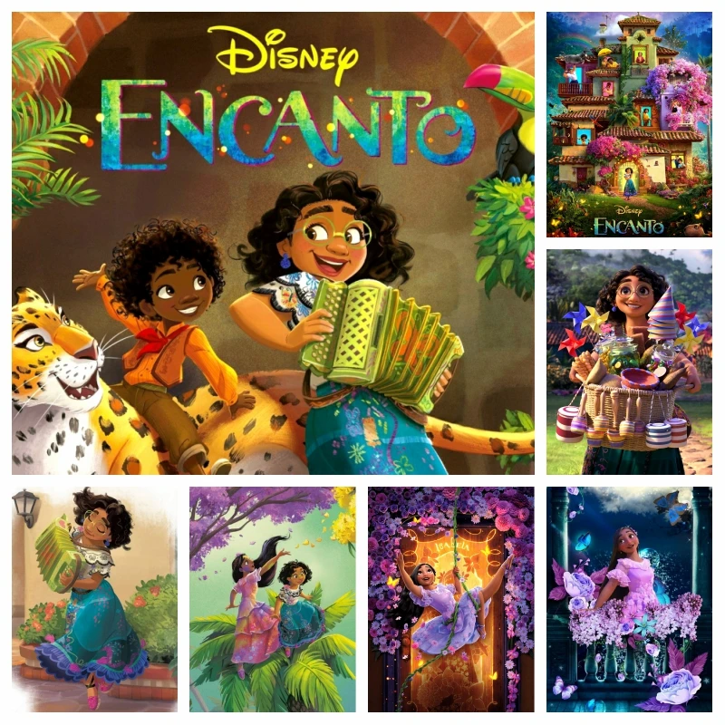 Diamond Painting Disney Movie Encanto Cartoon Magic House 5d Diy Diamond  Mosaic Embroidery Cross Stitch Kits Art Home Decor Gift