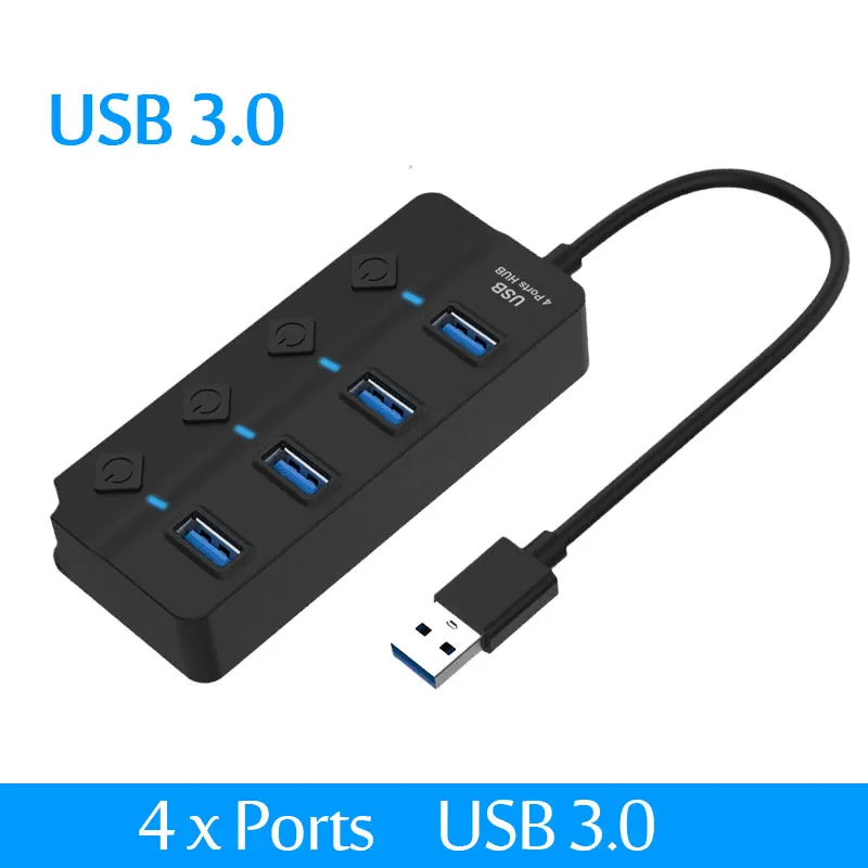 USB 3.0 à 7 Ports Hub Avec Interrupteurs LED – World Market Place