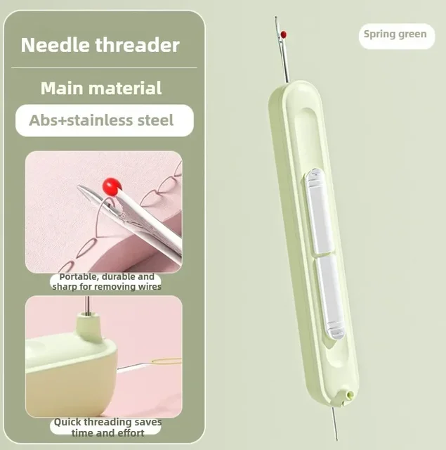 2 In 1 Needle Threader and Seam Ripper Tool Multifunctional Sewing Thread Remover Cross Stitch Crafting Accessories Easy Use 3