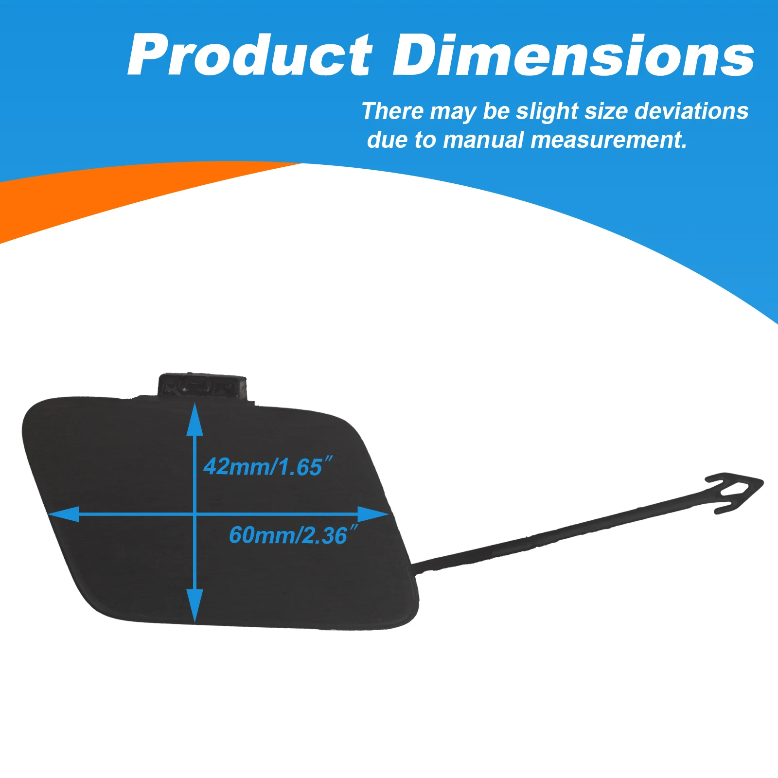 Front Bumper Tow Hook Cover Cap Towing Eye For Audi A4 B9 Right Passenger Side