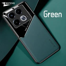 Premium PU Leather Magnetic Shockproof Phone Case - Zroteve Collection for Note 40 Pro Plus 5G (Green)