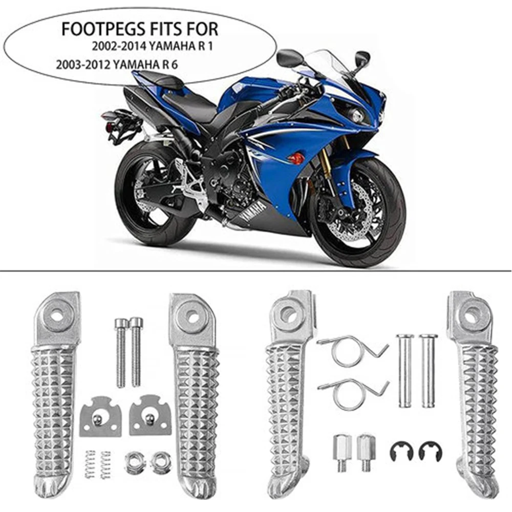 

Motorcycle before and after Footrest Foot Pegs Foot Rest Pedals For Yamaha YZF R1 2002-2012 YZF R6 2003-2011 2004 2005 2006 2009