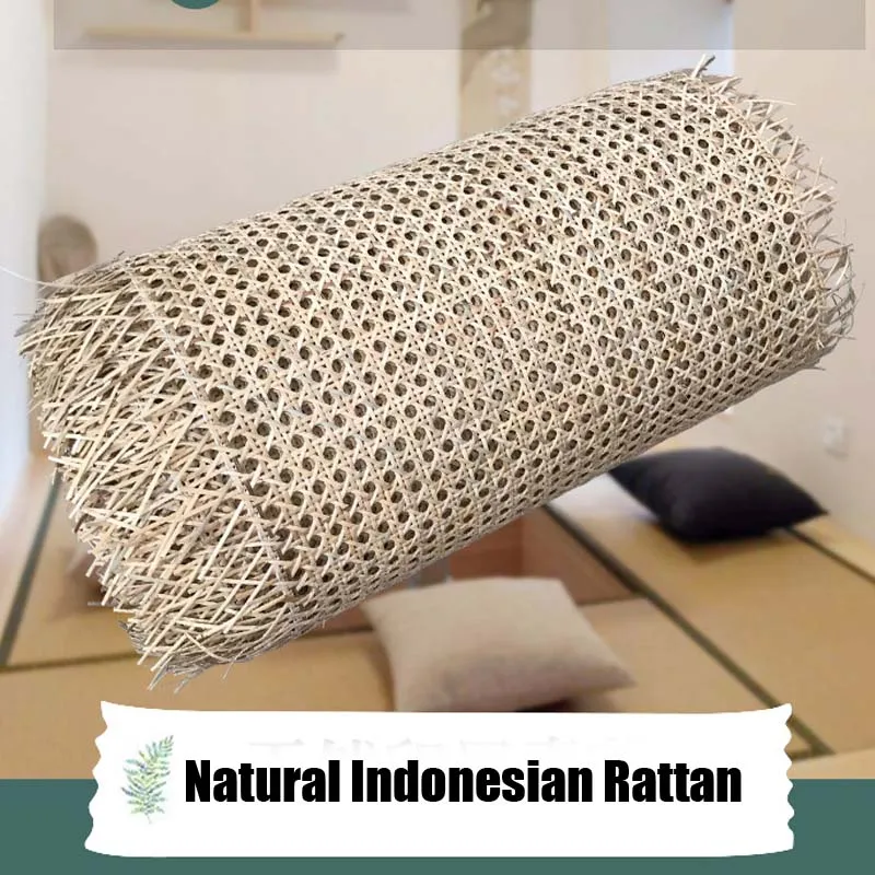 50-95cm Natural Indonesian Rattan Wicker Cane Webbing Roll Furniture Chair Table Repair Material Cabinet Door Ceiling Wall Decor