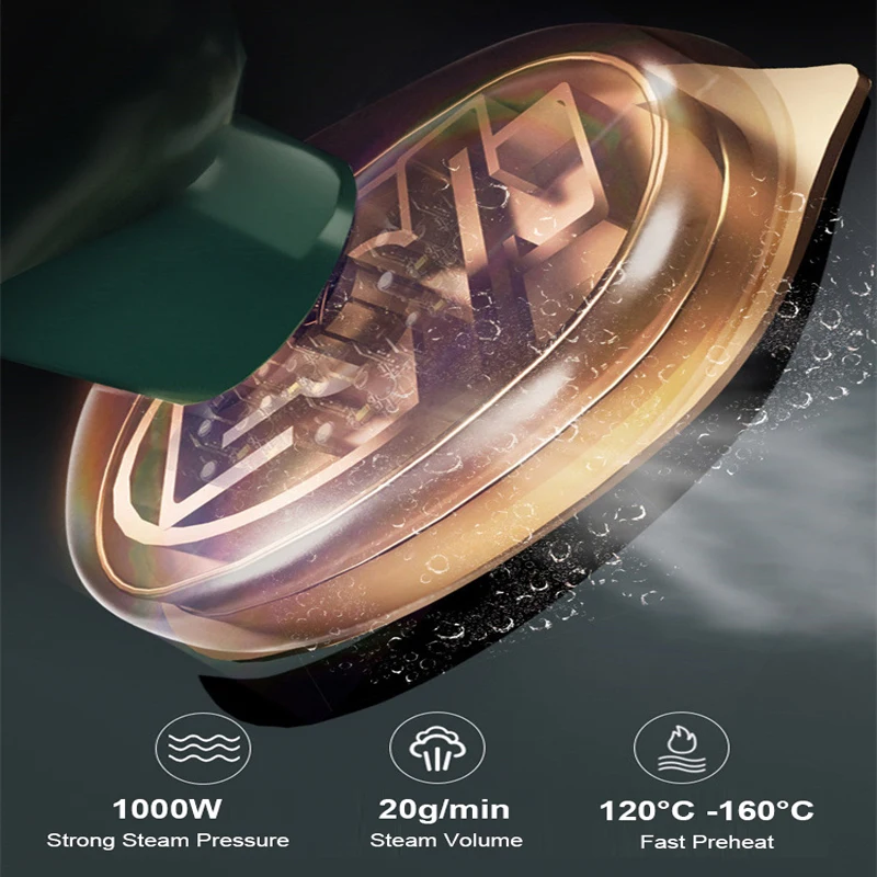 Fier de călcat electric portabil pentru haine, curățător manual, mașină de călcat cu abur, mașină de presă termică, mașină de călătorie_voghion.com